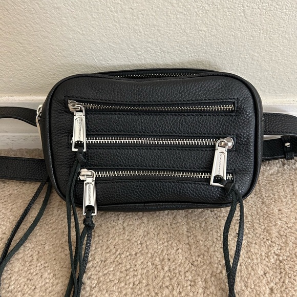 Rebecca Minkoff Black Belt Bag Fanny Pack with Silver Hardware - Picture 3 of 7